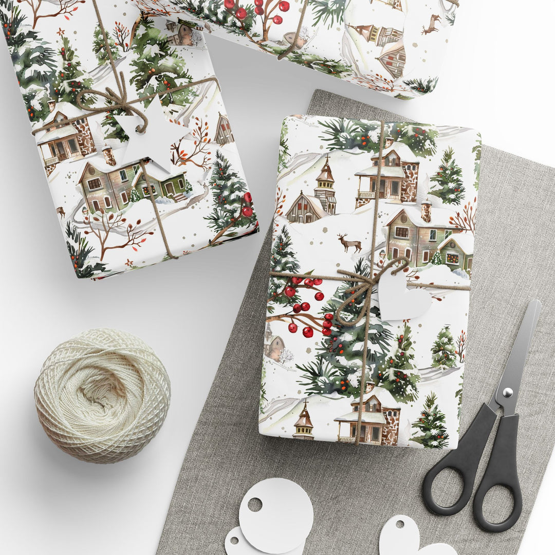 Wrapping Paper - Winter Village Elegance