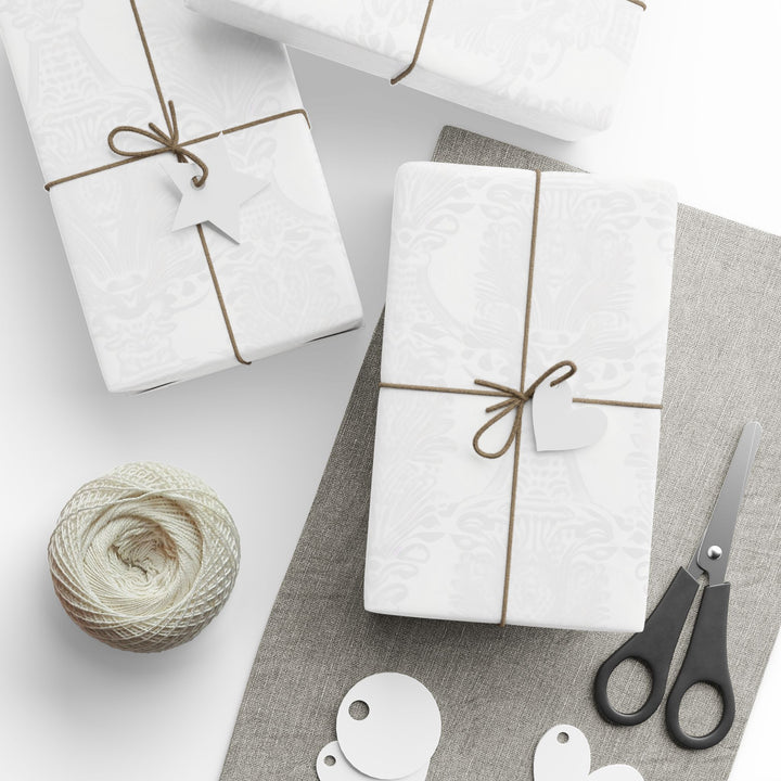 Wrapping Paper - Elegant White Damask