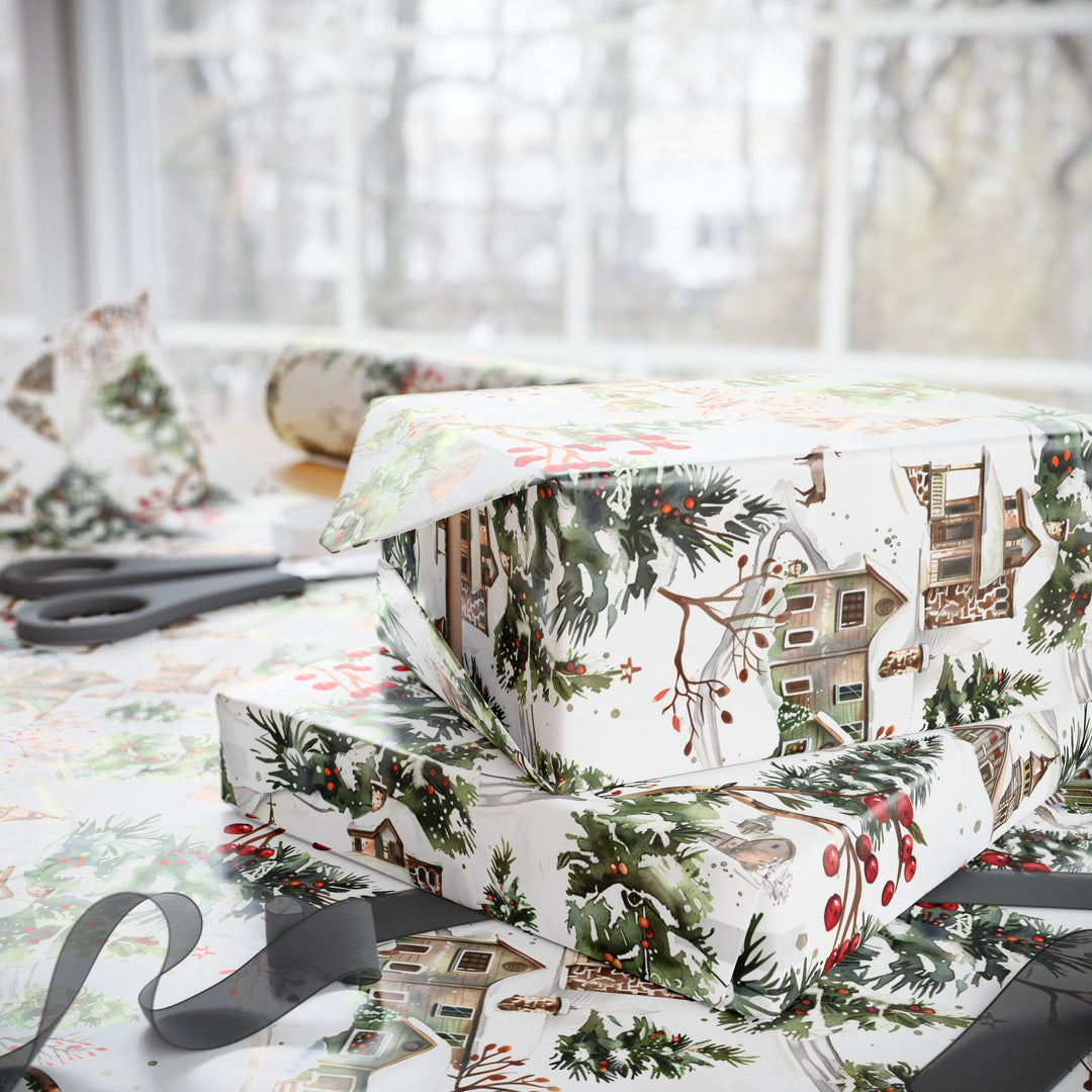 Wrapping Paper - Winter Village Elegance