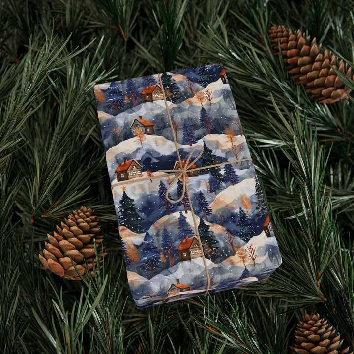 Wrapping Paper - Winter Cabin Hideaway