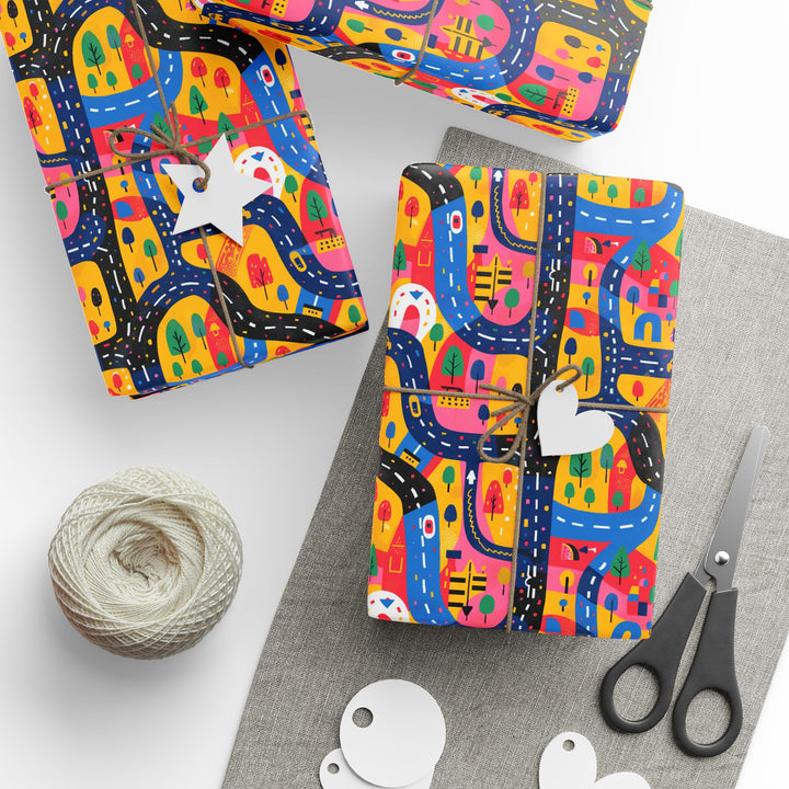 Wrapping Paper - Kids Playful Roadtrip