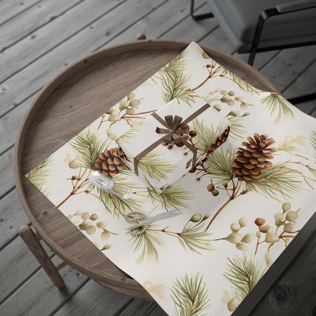 Wrapping Paper - Seasonal Pinecone