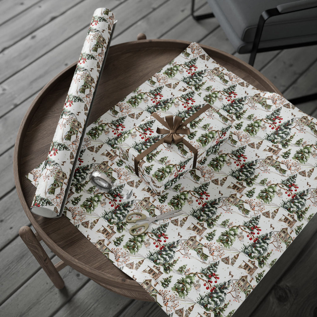 Wrapping Paper - Winter Village Elegance