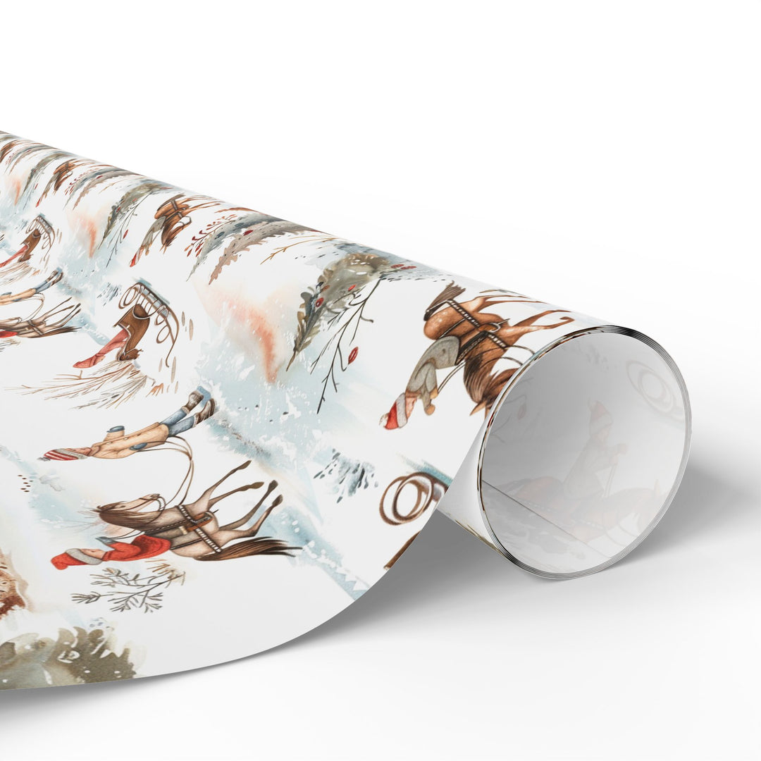 Wrapping Paper - Winter Wonderland Horse & Sleigh