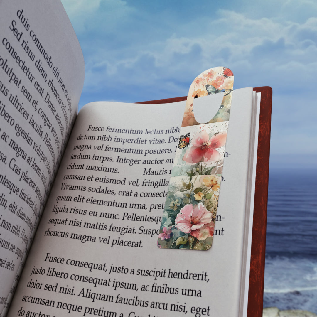 Butterflies & Blooms Aluminum Bookmark – Vibrant, Lightweight, and Perfect for Book Lovers