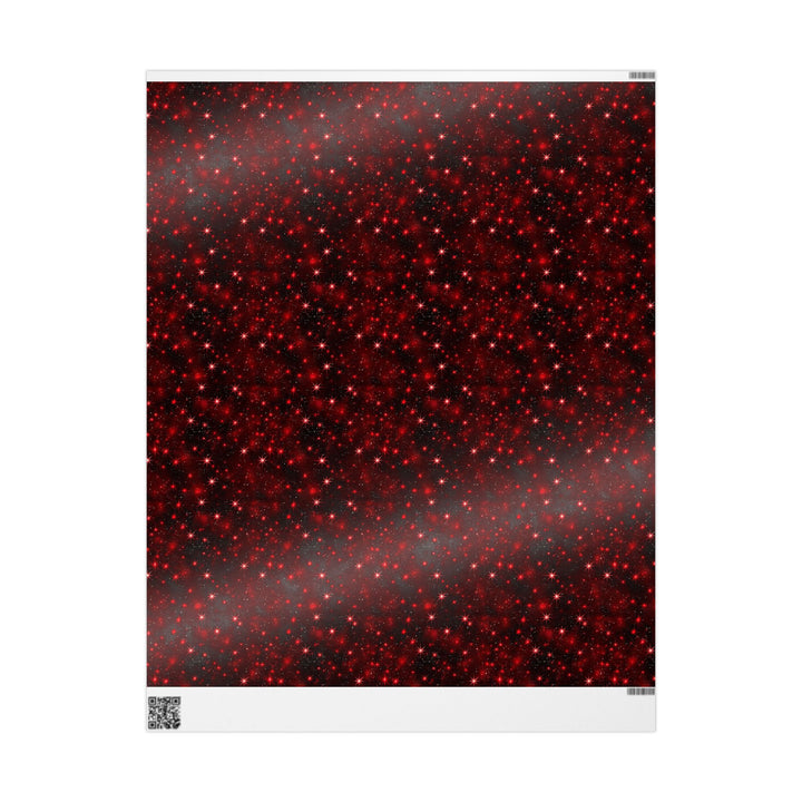 Wrapping Paper - Cosmic Crimson Sparkle