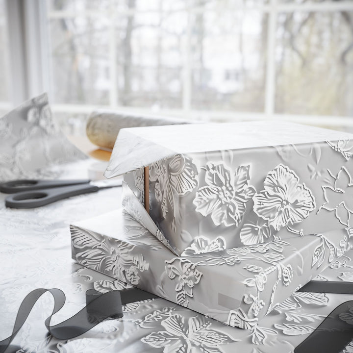 Wrapping Paper - White Floral Lace