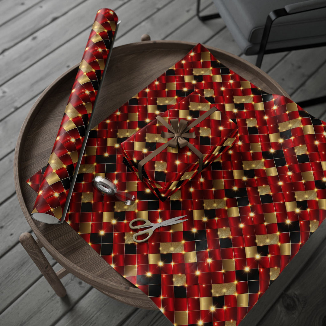 Wrapping Paper - Ruby & Gold Luxe