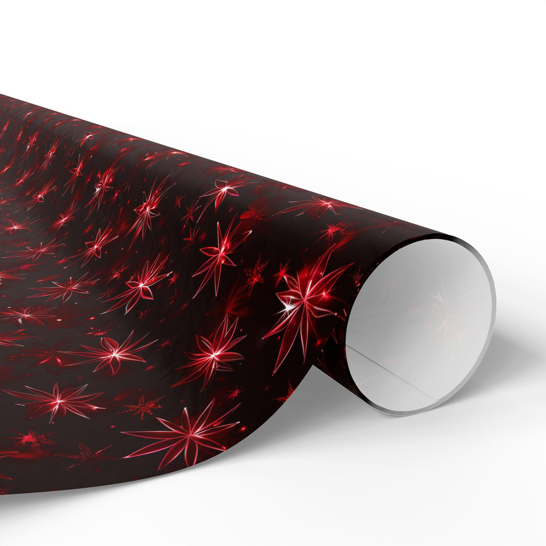 Wrapping Paper - Radiant Red Poinsettia Sparkle