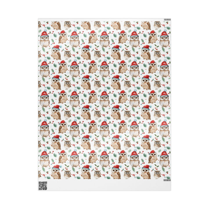 Wrapping Paper - Festive Woodland Owls