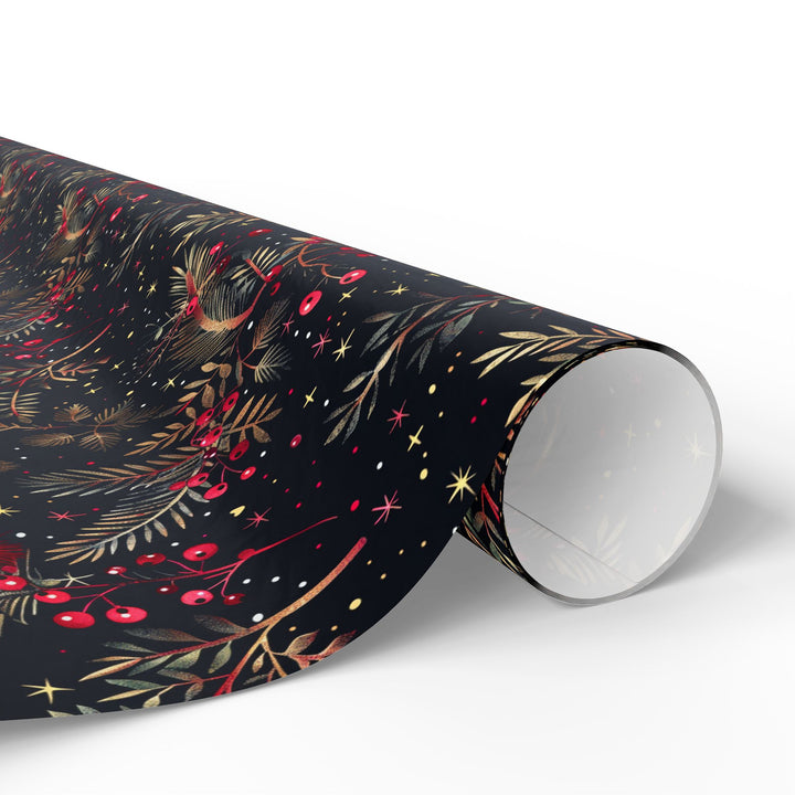 Wrapping Paper - Elegant Evergreen & Berries Holiday