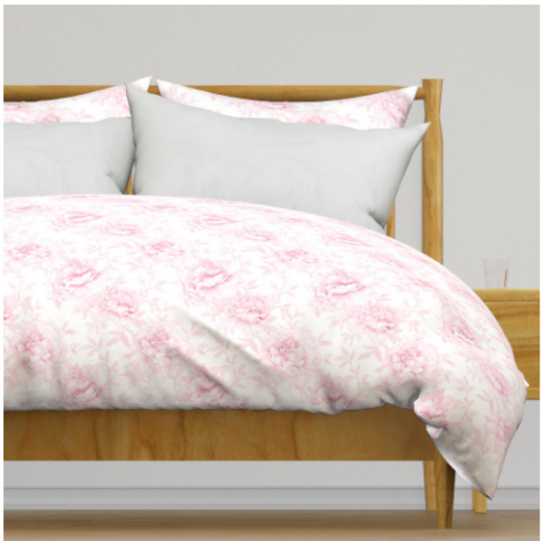 Luxury Duvet and Pillow Cover Set - Blush Peony Dream