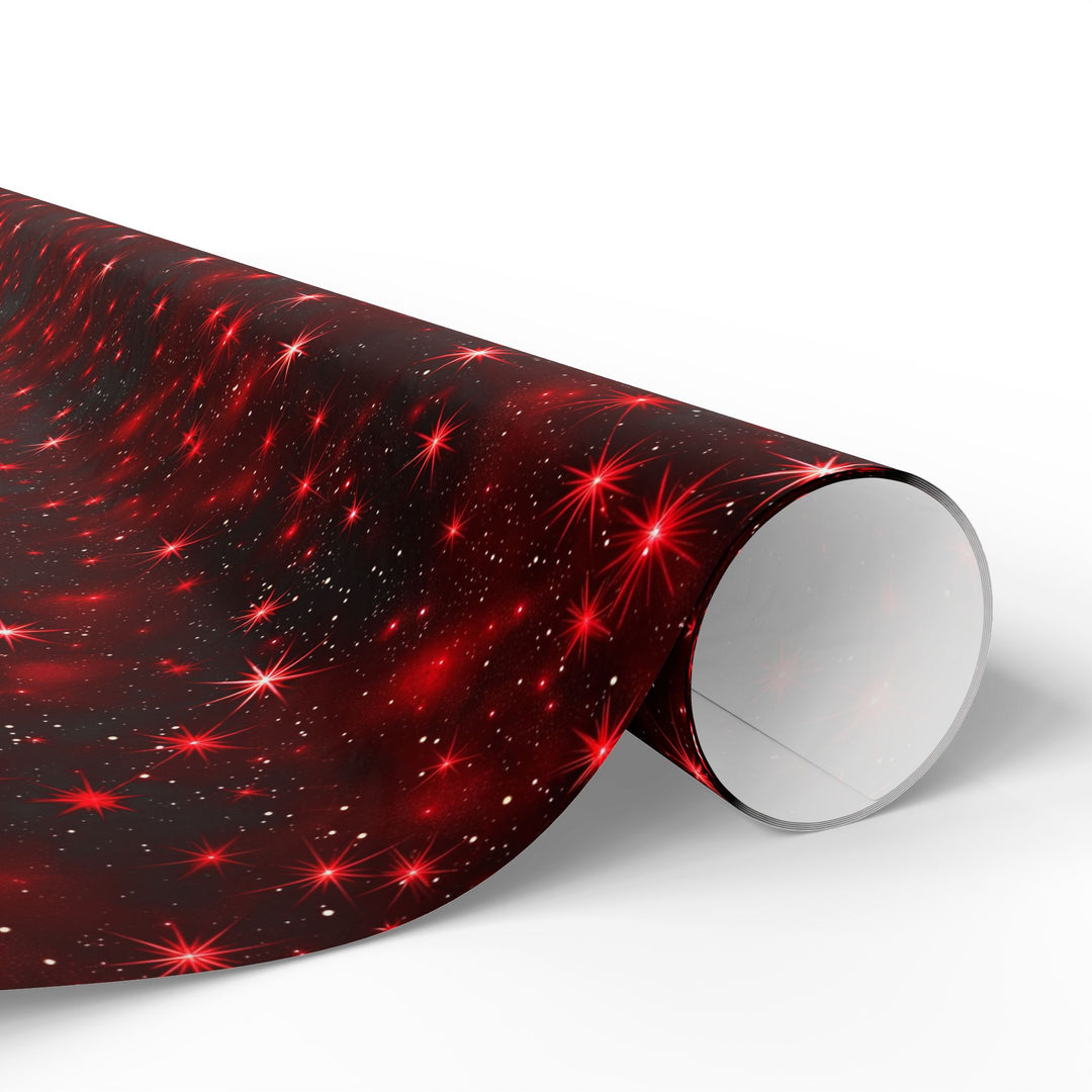 Wrapping Paper - Cosmic Crimson Sparkle