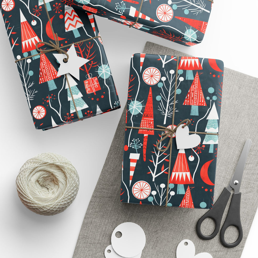 Wrapping Paper -  Retro Festive Wonderland