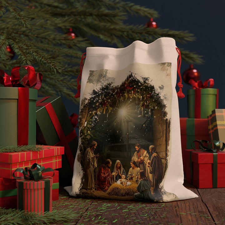 Nativity Scene Gift Bag  Festive Christmas Decor, Holiday Gift Wrap, Seasonal Holiday, Family Gathering, Religious Holiday, Eco-Friendly Bag