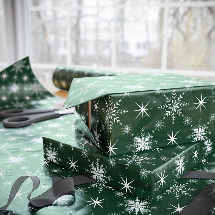 Wrapping Paper - Frosted Forest Snowflake