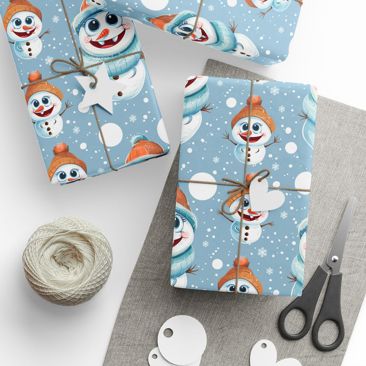 Wrapping Paper - Smiling Snowman Magic