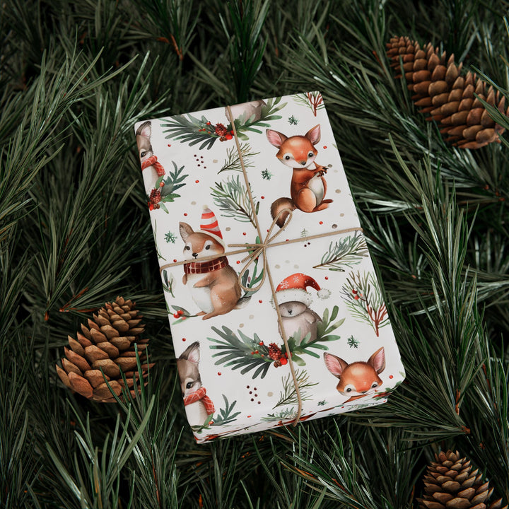 Wrapping Paper - Festive Forest Critters