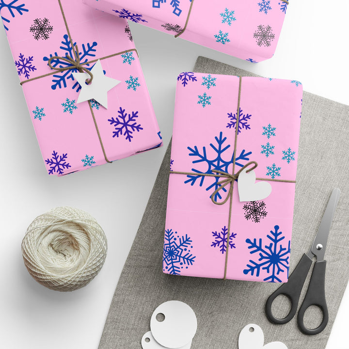 Wrapping Paper - Pink Snowflake Wonderland