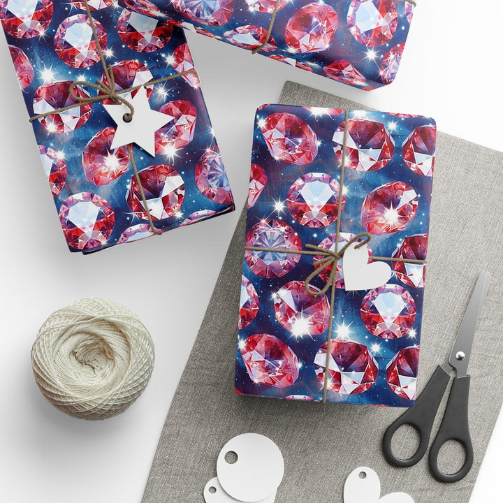 Wrapping Paper - Radiant Ruby Sparkle