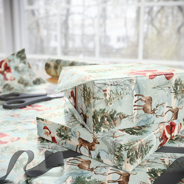 Wrapping Paper - Santa's Woodland Christmas