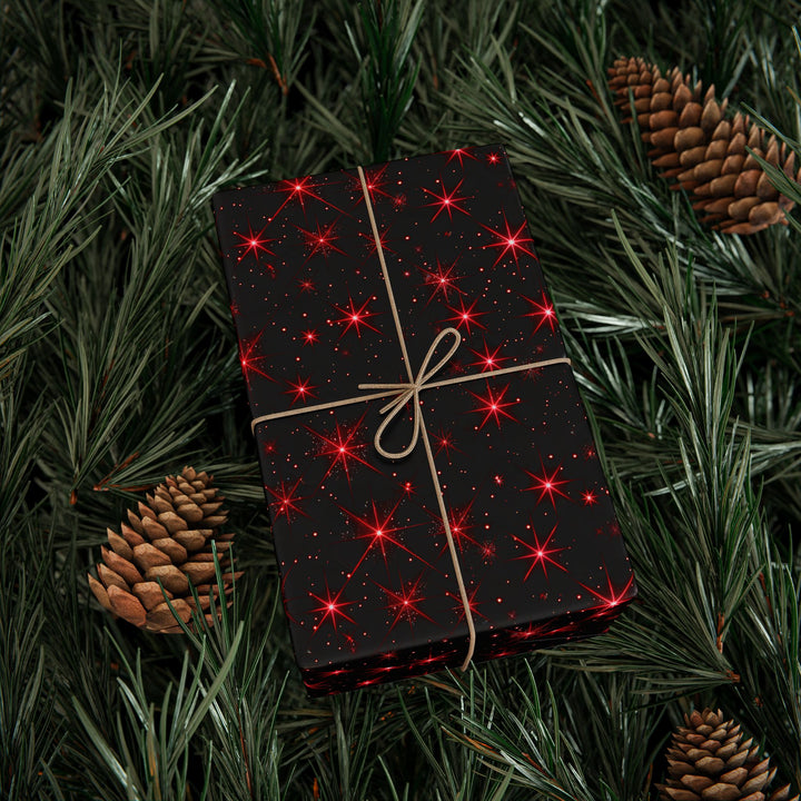 Wrapping Paper - Midnigt Red Sparkle