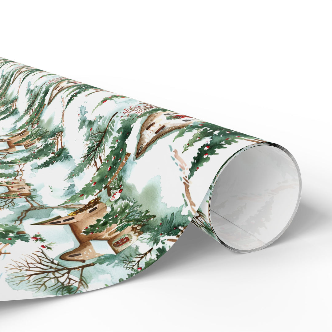 Wrapping Paper - Countryside Christmas Cottage