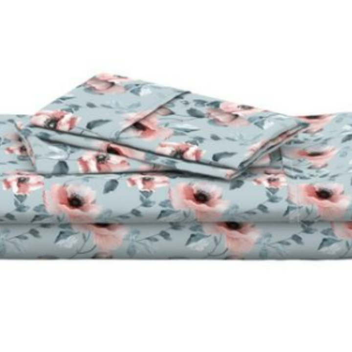 Cozy Comfort - Luxury Sheet Set Pink Poppies