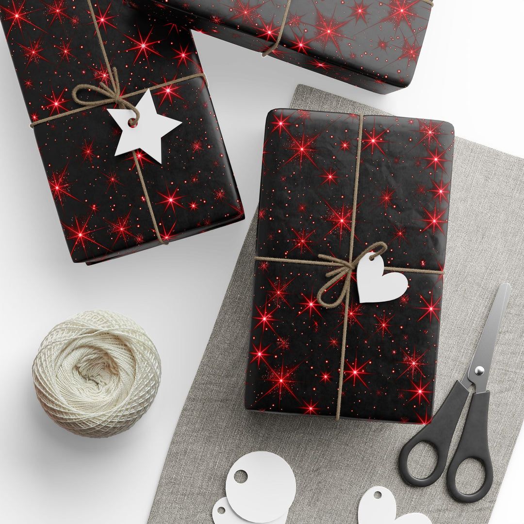 Wrapping Paper - Midnigt Red Sparkle