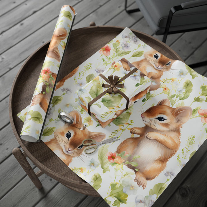 Wrapping Paper - Whimsical Squirrels