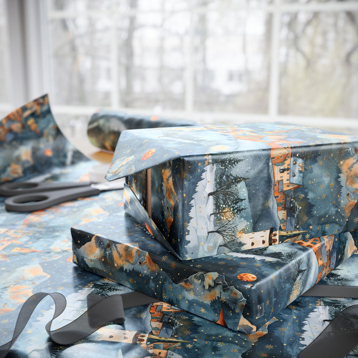 Wrapping Paper - Winter Cabin Hideaway