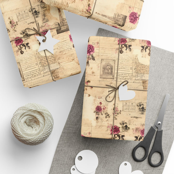 Wrapping Paper - Vintage Parisian Romance