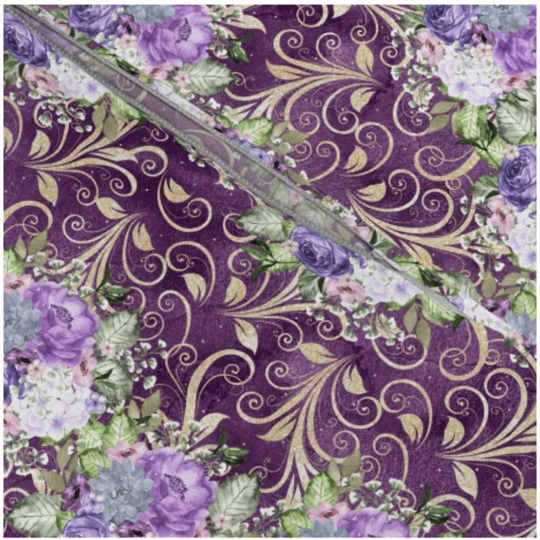 Luxury Duvet and Pillow Cover Set - Regal Purple Floral