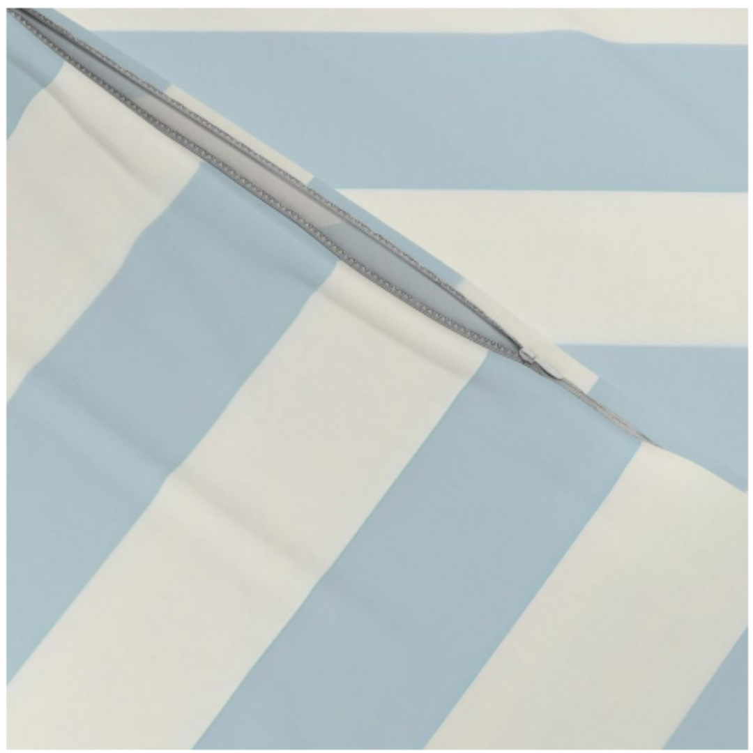 Luxury Duvet and Pillow Cover Set - Classic Blue Stripes