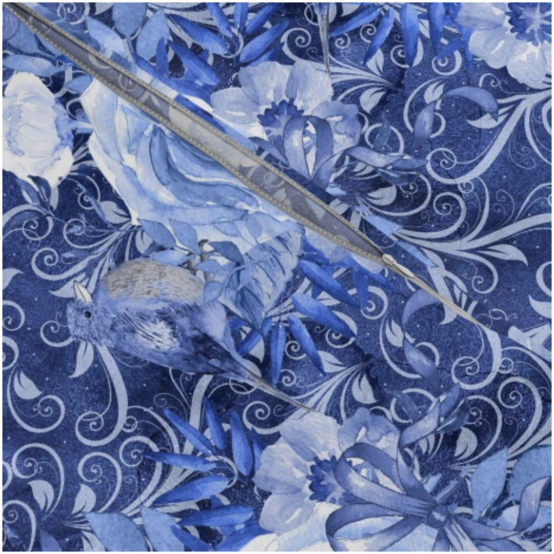 Luxury Duvet and Pillow Cover Set - Blue Floral Dream