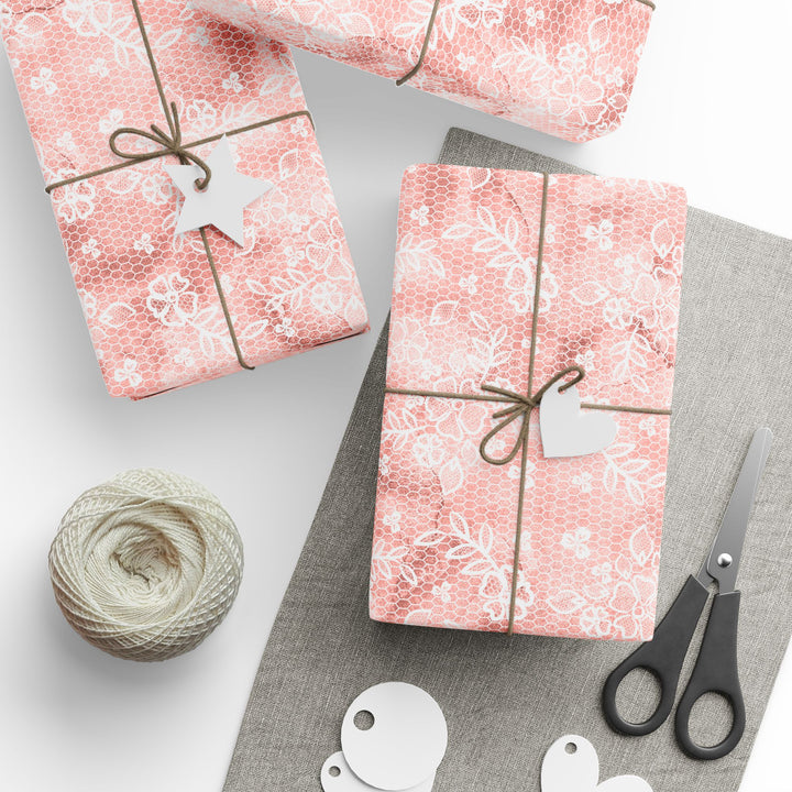 Wrapping Paper - Coral Leaf