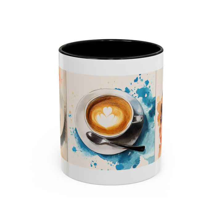 Coffee Lover’s Art Mug – Vibrant Latte Art Design, Perfect for Coffee Enthusiast