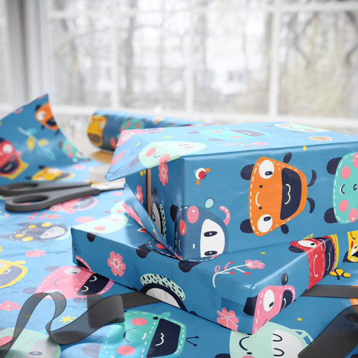 Wrapping Paper - Cute Cars