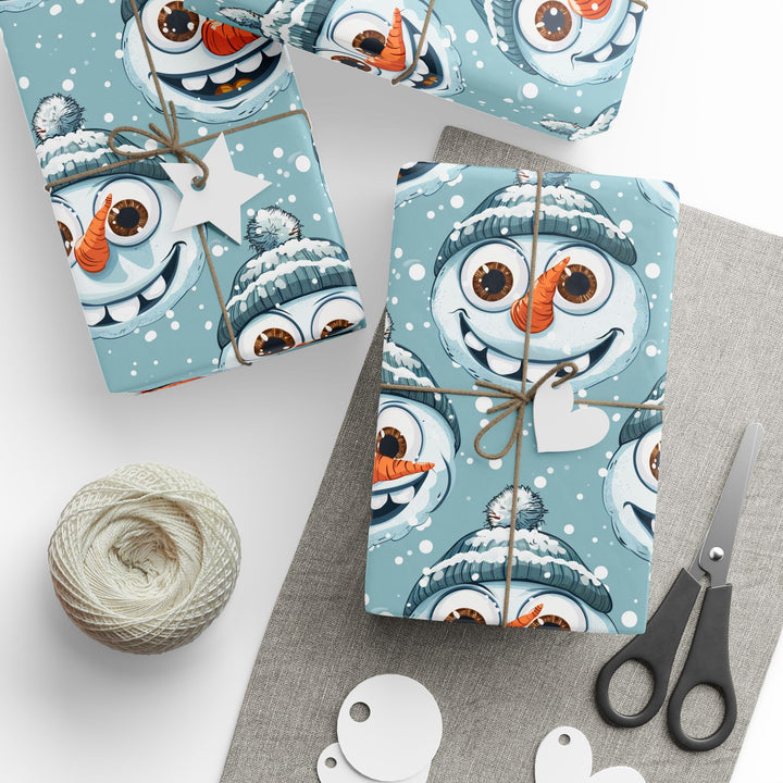 Wrapping Paper - Goofy Snowman Smiles