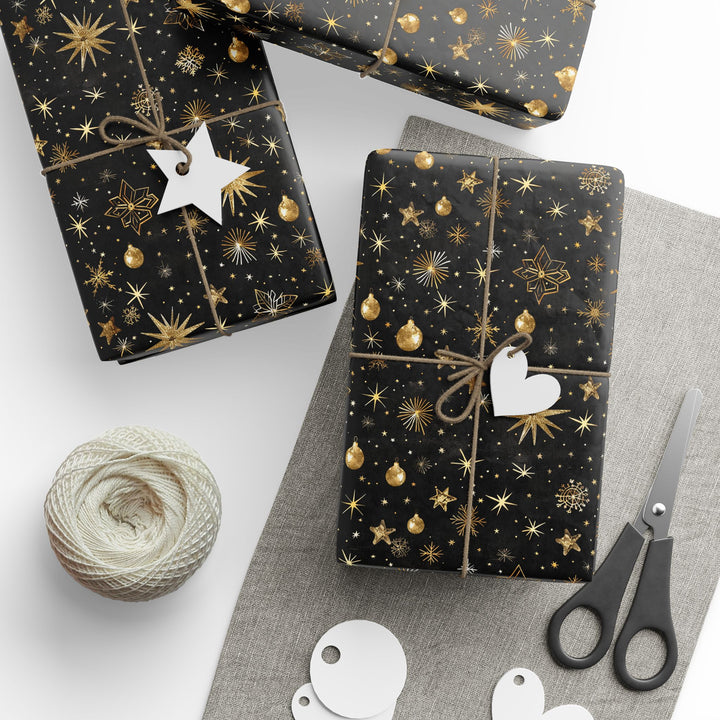 Wrapping Paper - Glamorous Gold & Glitter Christmas