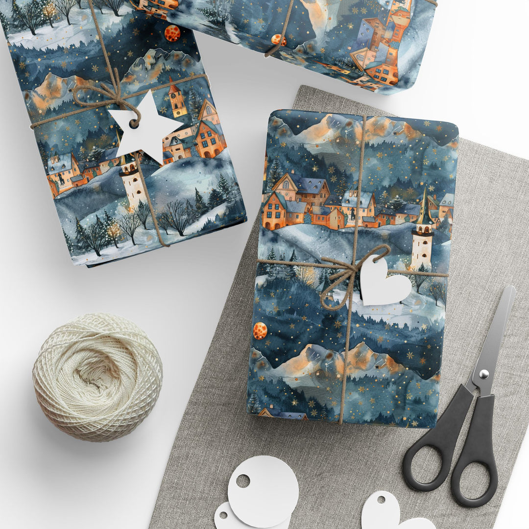 Wrapping Paper - Winter Cabin Hideaway
