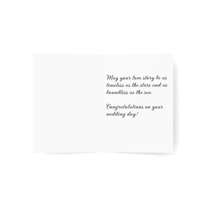 Elegant Wedding Card with Romantic Floral Design - "Forever Begins Today" - Timeless and Heartfelt Congratulations Card
