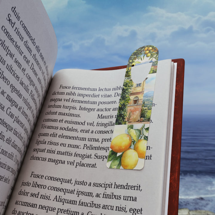 Tuscan Lemon Grove Aluminum Bookmark – Vibrant, Lightweight, and Perfect for Book Lovers