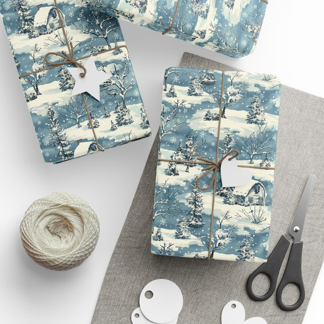 Wrapping Paper - Snowy Cottage Escape