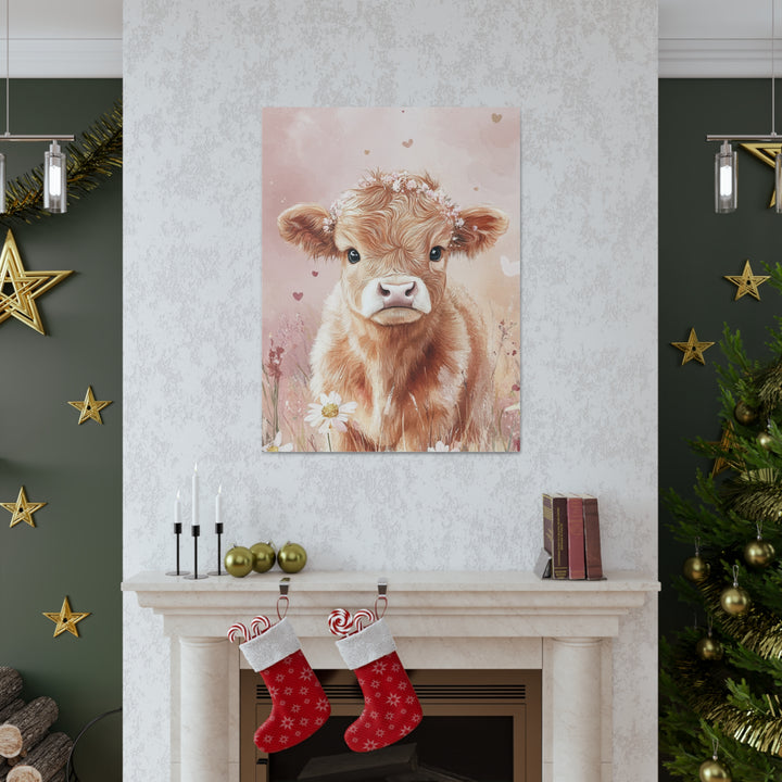 Charming Cow Canvas Gallery Wrap - Cute Cow Decor for Animal Lovers