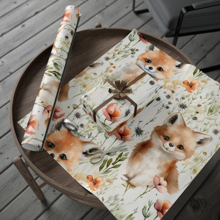 Wrapping Paper - Baby Foxes