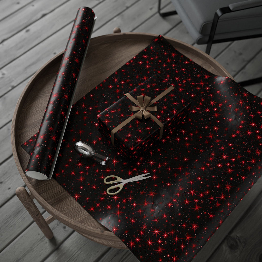 Wrapping Paper - Midnigt Red Sparkle