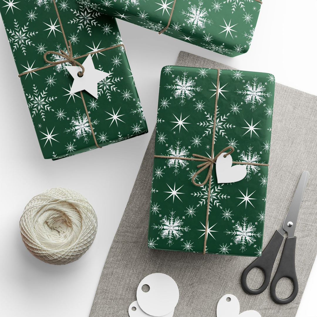 Wrapping Paper - Frosted Forest Snowflake