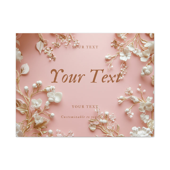 Customizable Canvas Wedding Welcome Sign – Elegant Floral Design for Weddings, Showers, and Special Events