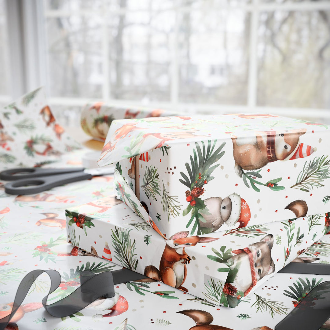 Wrapping Paper - Festive Forest Critters